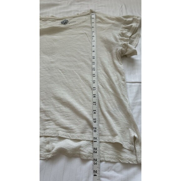 Pilcro Heritage Femme Tee XS Ruffle Sleeve Cream - Picture 6 of 6